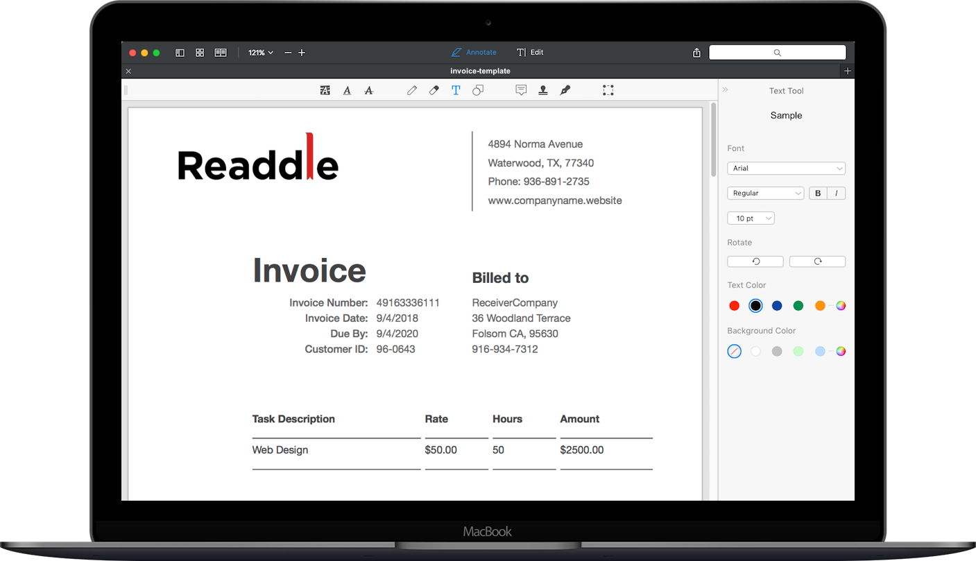best free template for invoices for mac